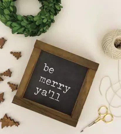 Be Merry Ya'll Sign - WAREHOUSE SALE